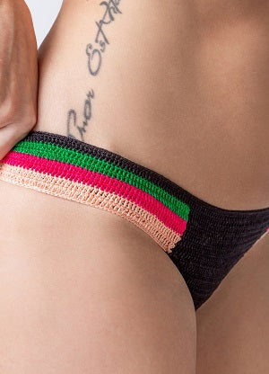 Darina Bikini Bottom/Black Striped