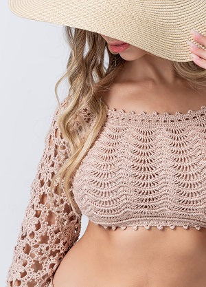 Diva Crop Top | Almond